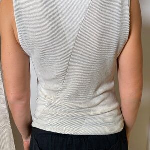 knitwear tank tops armani collezioni top size 4 ligth gray beige